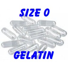 Gelatin size '0' - Clear / Clear - 1000 caps