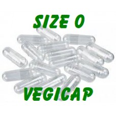 Vegicaps size '0' - Clear / Clear - 1000 caps